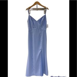 Light Blue Cocktail Dress w/ Slit